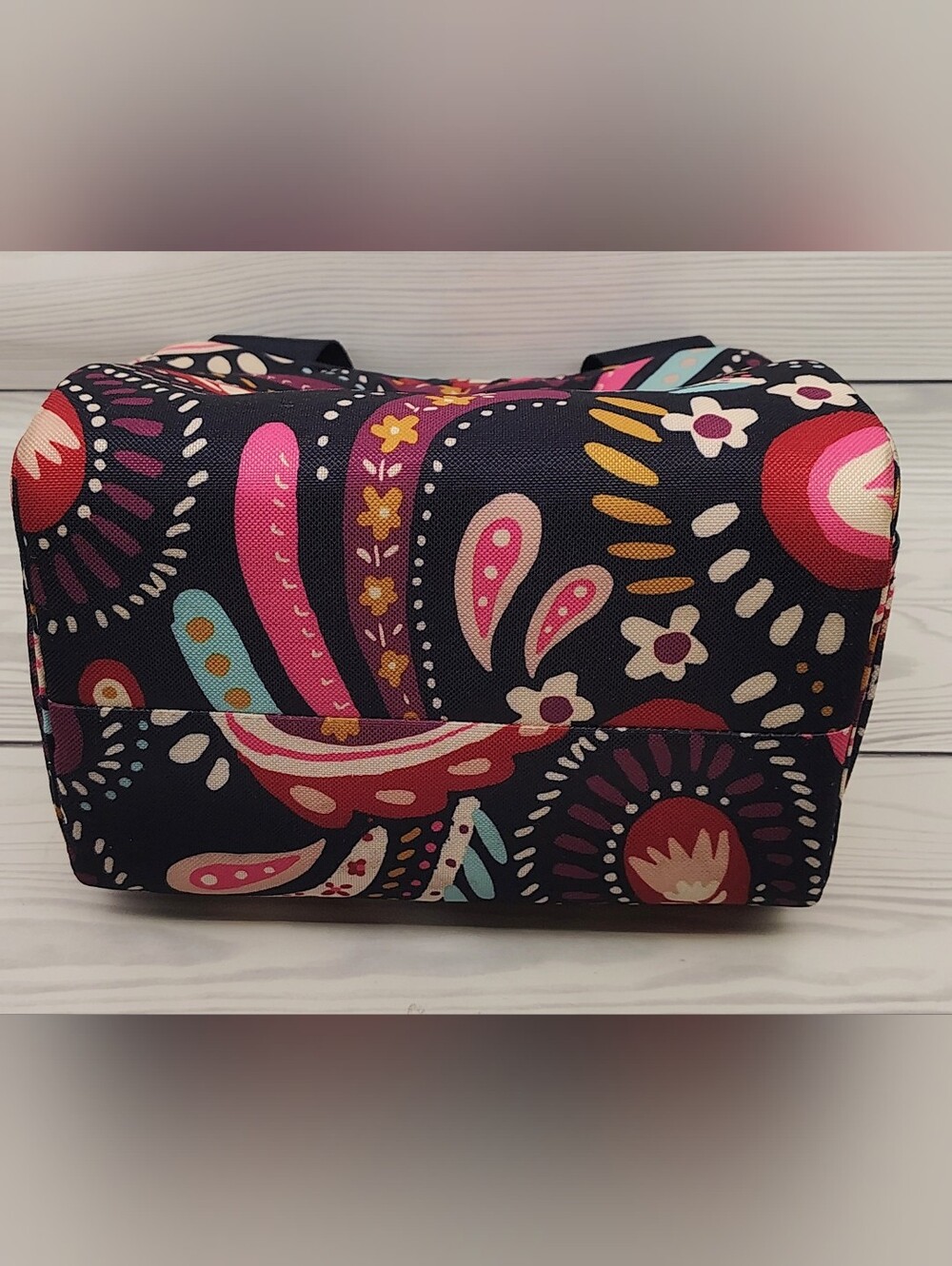 Vera Bradley Navy Paisley Lunch Bag Office School - Picture 5 of 10